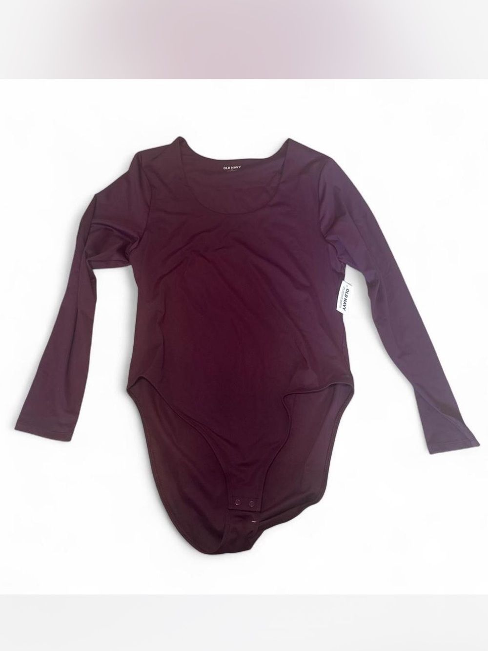 Old Navy Long Sleeve Wine Burgundy One-Piece Bodysuit
